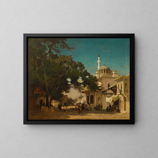 La fontaine du sultan Abdülhamid Ier à Constantinople - Germain Fabius Brest — indrammet kunstværk på væggen