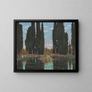 Gerolamo Cairati - Der Zypressenteich in der Villa Falconieri.webp