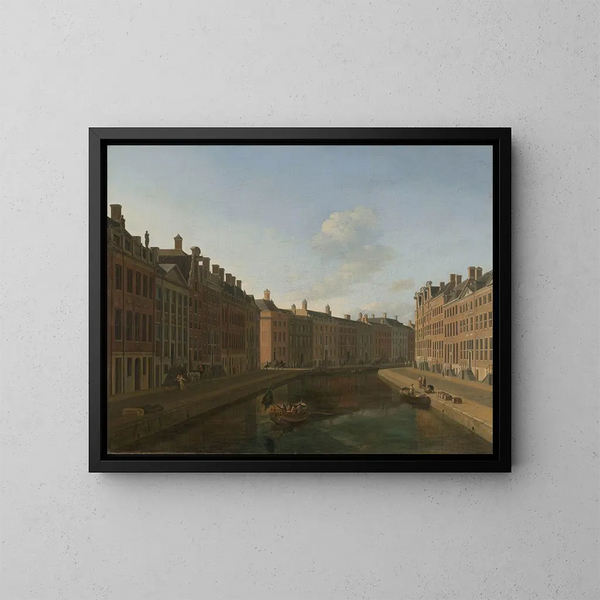 Vue de la Gouden Bocht dans la Herengracht depuis l'est - Gerrit Adriaensz Berckheyde — indrammet kunstværk på væggen