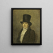 Portrait af Jean Bernard, kunstsamler og maler i Amsterdam - Gerrit Jan Michalis — indrammet kunstværk på væggen