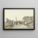 Vue de la digue de l'Anneau sur le pont Schulp regardant vers le côté d'Utrecht de l'Amstel - Gerrit Lamberts — indrammet kunstværk på væggen