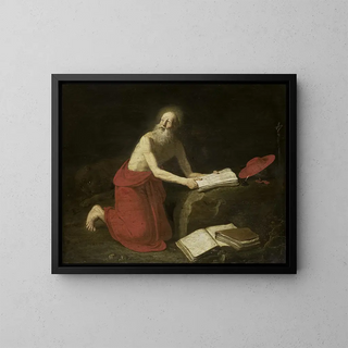 Saint Jérôme - Gerrit de Haen — indrammet kunstværk på væggen