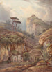 Casa de Spiriti's jordnære tilgang, promenade fra Napoli - Giacinto Gigante — visning af kunstværket