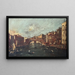 Vue du pont du Rialto Venise - Giacomo Guardi — indrammet kunstværk på væggen