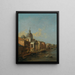 Venise Et udsigt over Grand Canal med San Simeone Piccolo kirken - Giacomo Guardi — indrammet kunstværk på væggen