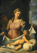 La Sainte Famille - Gian Domenico Cerrini — indrammet kunstværk på væggen