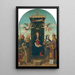 La Vierge à l'Enfant en majesté avec les saints Michel, Bernardin de Sienne, Claire et Étienne - Gian Giacomo d'Alladio — indrammet kunstværk på væggen