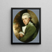 Mand i grøn frakke - Gilbert Stuart — indrammet kunstværk på væggen