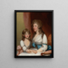Portrait af fru Samuel Dick og hendes datter - Gilbert Stuart — indrammet kunstværk på væggen