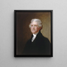 Thomas Jefferson - Gilbert Stuart — indrammet kunstværk på væggen