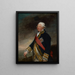 Vice-amiral Edward Hughes - Gilbert Stuart — indrammet kunstværk på væggen