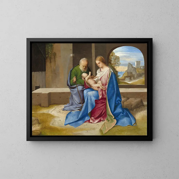 La Sainte Famille - Giorgione — indrammet kunstværk på væggen