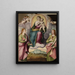 La Vierge à l'Enfant Jésus sur un nuage - Giovan Filippo Criscuolo — indrammet kunstværk på væggen