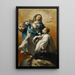 La Vierge en gloire avec Saint Louis de Gonzague - Giovanni Battista Canal — indrammet kunstværk på væggen