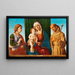 Madonna og Barn mellem to helgener - Giovanni Battista Cima da Conegliano — indrammet kunstværk på væggen
