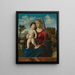 Jomfru Maria med Barnet i et landskab - Giovanni Battista Cima da Conegliano — indrammet kunstværk på væggen
