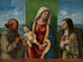 Vores kunsttryk af Jomfru Maria med Barnet med helgenerne Frans og Klara - Giovanni Battista Cima da Conegliano — visning af kunstværket