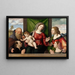La Vierge et l'Enfant avec des saints et des donateurs - Giovanni Battista Cima da Conegliano — indrammet kunstværk på væggen
