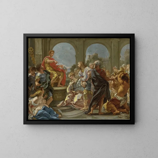 La Tempérance de Scipion - Giovanni Battista Gaulli — indrammet kunstværk på væggen