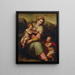 La Vierge à l'Enfant avec saint Jean-Baptiste enfant - Giovanni Battista Naldini — indrammet kunstværk på væggen