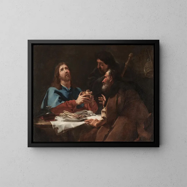 Le Souper à Emmaüs - Giovanni Battista Piazzetta — indrammet kunstværk på væggen
