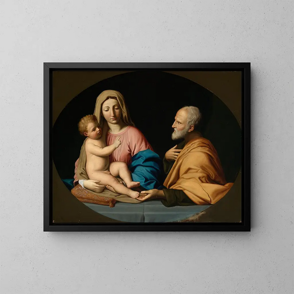La Sainte Famille - Giovanni Battista Salvi da Sassoferrato — indrammet kunstværk på væggen