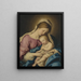 Madonna med barn - Giovanni Battista Salvi da Sassoferrato — indrammet kunstværk på væggen