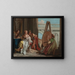 Alexandre den Store og Campaspe i Apelles' værksted - Giovanni Battista Tiepolo — indrammet kunstværk på væggen