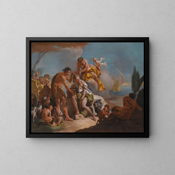 Bacchus og Ariadne - Giovanni Battista Tiepolo — indrammet kunstværk på væggen