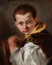 drengen, der holder en bog Portrait af Lorenzo Tiepolo - Giovanni Battista Tiepolo — visning af kunstværket