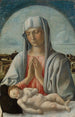 Den Jomfru, der tilbeder den sovende Barn - Giovanni Bellini — visning af kunstværket