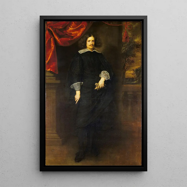 Portrait af en noble - Giovanni Bernardo Carbone — indrammet kunstværk på væggen