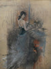 Ved pejsen - Giovanni Boldini — visning af kunstværket