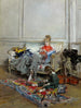 ung kvinde, der hækler - Giovanni Boldini — visning af kunstværket