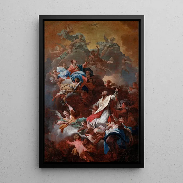 La Gloire de Saint Philippe Neri - Giovanni Camillo Sagrestani — indrammet kunstværk på væggen