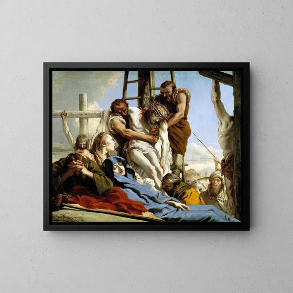 Le Descente de croix - Giovanni Domenico Tiepolo — indrammet kunstværk på væggen