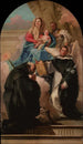 Jomfru Maria med Barnet med tre helgener - Giovanni Domenico Tiepolo — visning af kunstværket