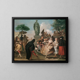 Le Menuet - Giovanni Domenico Tiepolo — indrammet kunstværk på væggen