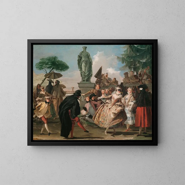 Le Menuet - Giovanni Domenico Tiepolo — indrammet kunstværk på væggen