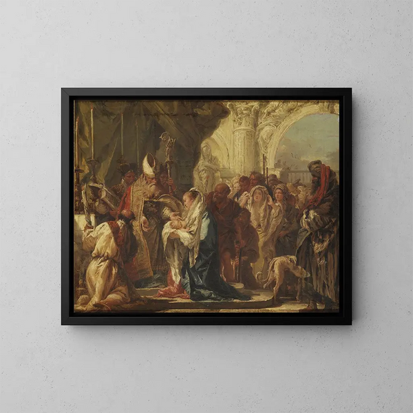 La Présentation au Temple - Giovanni Domenico Tiepolo — indrammet kunstværk på væggen