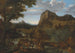 Et flodlandskab med klipper og fiskere - Giovanni Francesco Grimaldi — visning af kunstværket