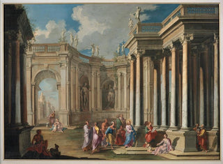 Christ au Temple - Giovanni Ghisolfi — visning af kunstværket