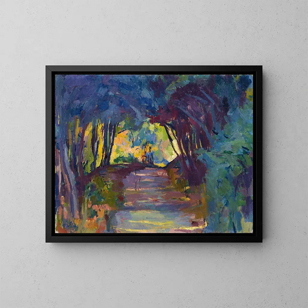 Sentier forestier - Giovanni Giacometti — indrammet kunstværk på væggen