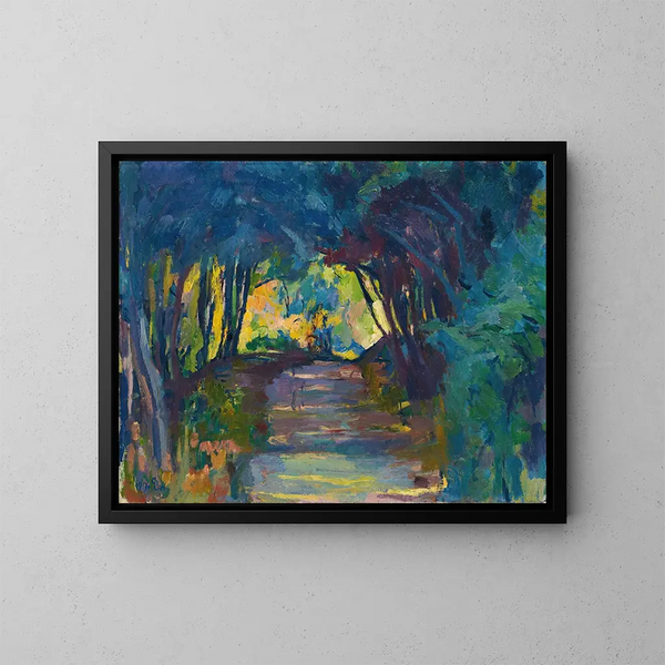 Chemin forestier - Giovanni Giacometti — indrammet kunstværk på væggen