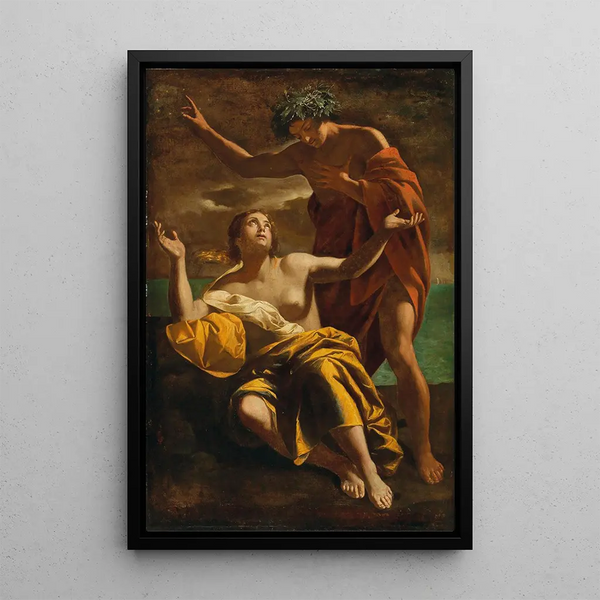 Bacchus og Ariane - Giovanni Giacomo Semenza — indrammet kunstværk på væggen