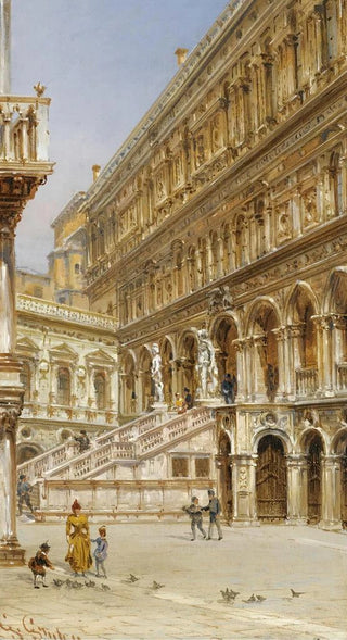 Giovanni Grubacs - The Giants Staircase In The Courtyard Of The Doges Palace.webp