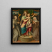 La Vierge à l'Enfant avec saint François et sainte Claire - Giovanni Maria Butteri — indrammet kunstværk på væggen