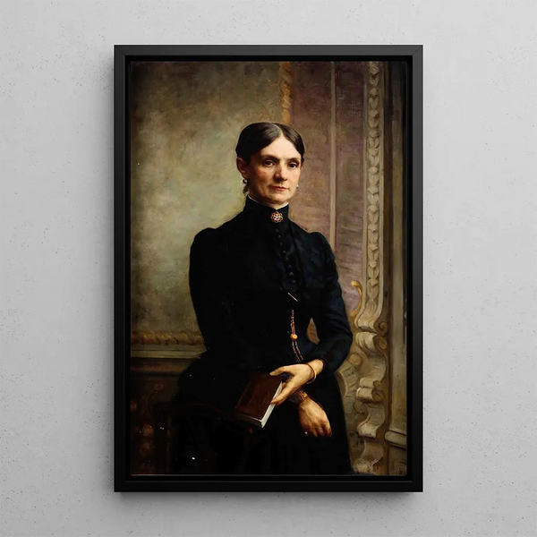 Portrait af en dame - Giovanni Maria Rastellini — indrammet kunstværk på væggen