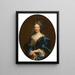 Portrait af en dame - Giovanni Maria delle Piane — indrammet kunstværk på væggen
