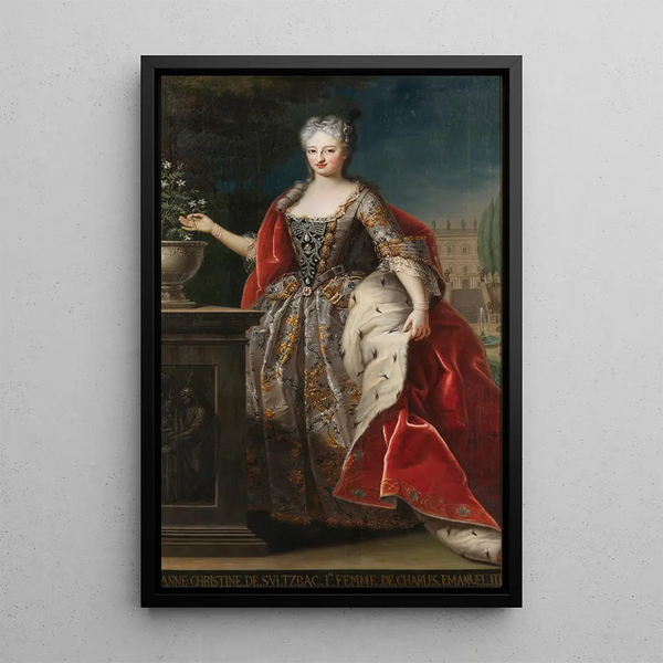 Portrait af Anne Christine de Sulzbach 1704-1723 - Giovanni Panealbo — indrammet kunstværk på væggen